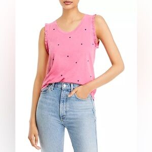 NWT Sundry Little Hearts Pink Tank Top fits XS-M